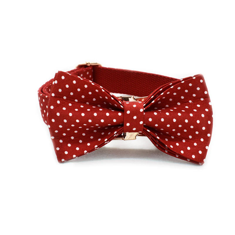 Ruby Dog Collar, Dog Collar & Dog Bowtie (Set) – by The Paw Co.