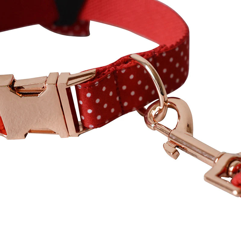 Ruby Dog Collar, Dog Collar & Dog Bowtie (Set) – by The Paw Co.
