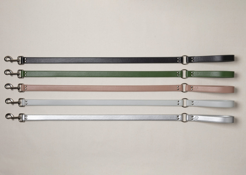 Ice Blue Dog Lead (Vegan Apple Leather) – by Skylos Collective
